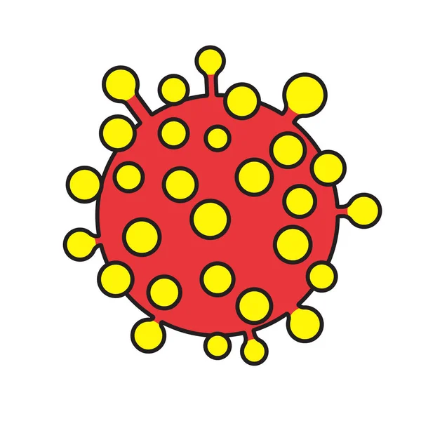 Icono Covid Ilustración Vectorial Del Coronavirus — Archivo Imágenes Vectoriales