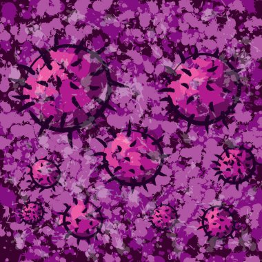 Virüsün boyanmış arkaplan resmi