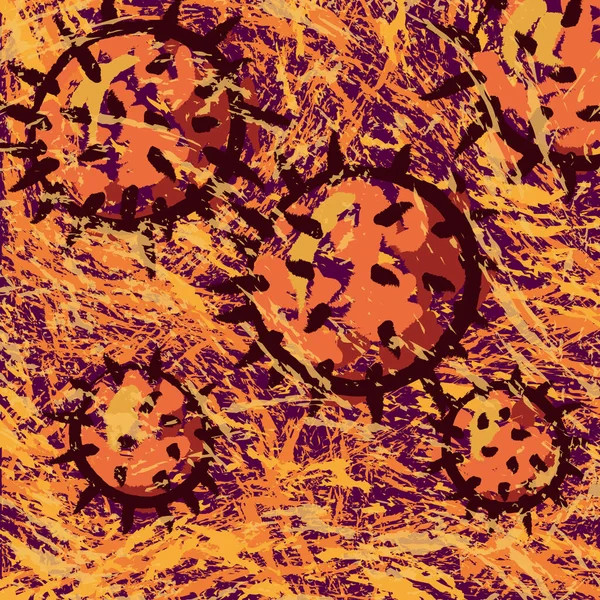 Gemaltes Hintergrundbild Des Virus — Stockvektor