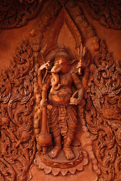 Closeup View Carved Ganesha Engraving — Stock Photo, Image
