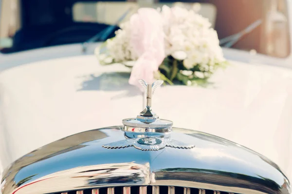 Wedding White Car Detail — Stock Photo, Image