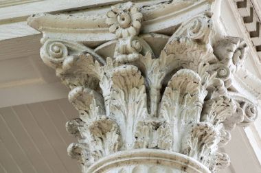 Eski bir sütun Korinth closeup