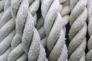 Ağır beyaz ipleri closeup
