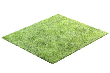 Yığınla modern yeşil halı. 3d hazırlayıcı