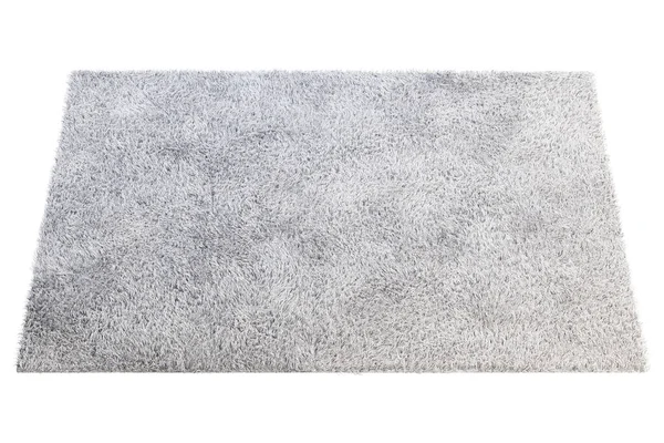 Modern light gray rug with high pile. 3d render — Stock Photo, Image