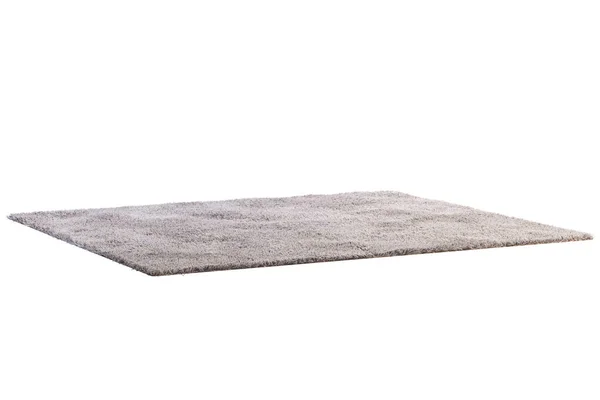 Nowoczesny, jasny, beżowy dywan z wysokim stosem. 3d renderowanie — Zdjęcie stockowe