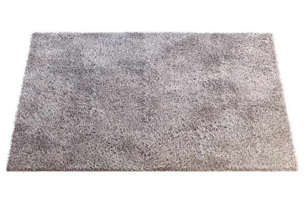 Modern light beige rug with high pile. 3d render — Stock Photo, Image