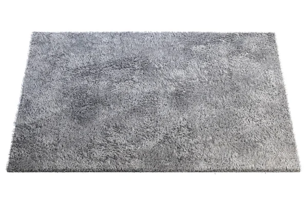 Modern gray rug with high pile. 3d render — Stock Photo, Image