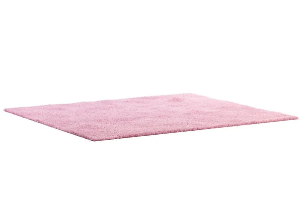 Modern pink rug with high pile. 3d render — Stock Photo, Image