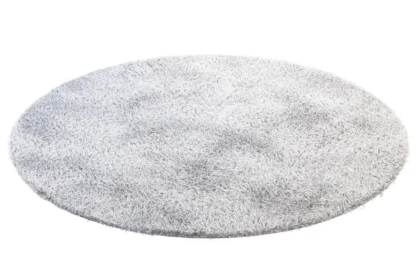 Modern light gray rug with high pile. 3d render — Stock Photo, Image