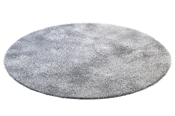 Modern gray rug with high pile. 3d render — 스톡 사진