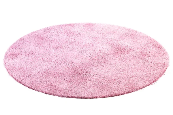 Moderner pinkfarbener Teppich mit hohem Flor. 3D-Darstellung — Stockfoto
