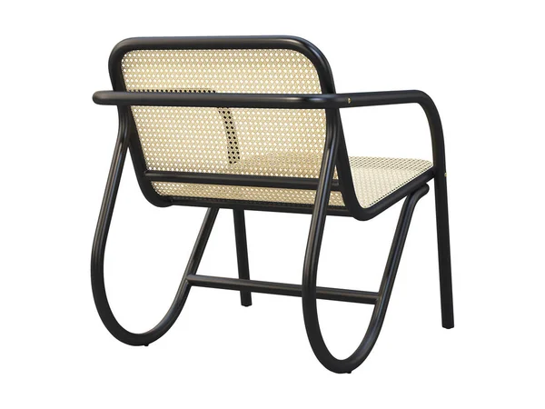 Cadeira Madeira Faia Dobrada Meados Século Com Cobertor Com Encosto — Fotografia de Stock
