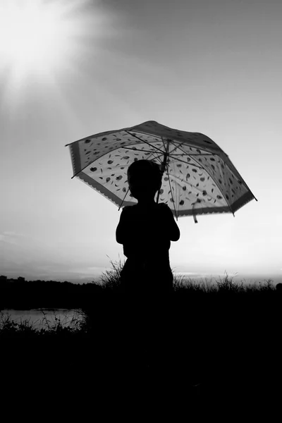 Padre con sagome da bambino — Foto Stock