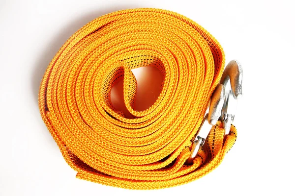 Oranžové lano pro automobily — Stock fotografie