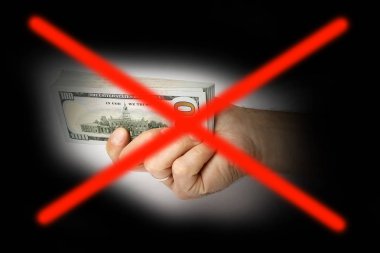 İş Parası beyaz bir arkaplanda.