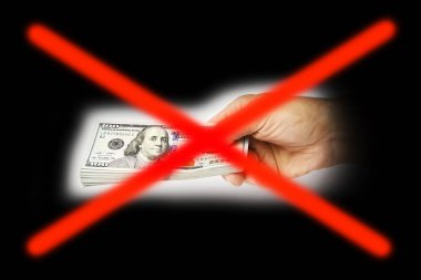 İş Parası beyaz bir arkaplanda.