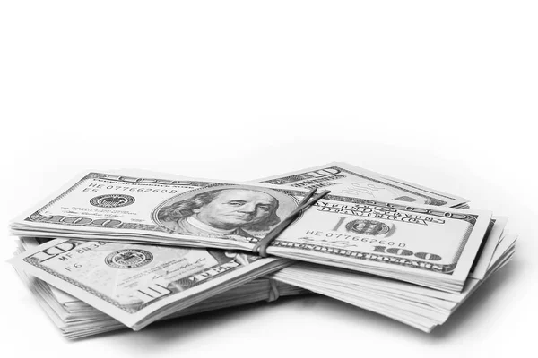 ホワイト・バックグラウンドでのビジネスドルのお金 — ストック写真