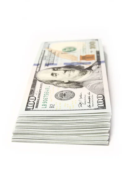 Dinheiro dólar de negócios em fundo branco — Fotografia de Stock