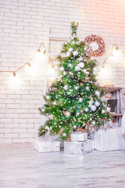 Gelukkig kerst Huis achtergrond — Stockfoto