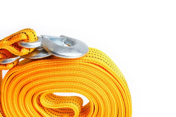 Rope tow rope for cars on a white background — Stock Photo, Image