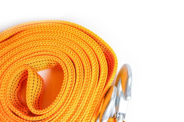 Rope tow rope for cars on a white background — Stock Photo, Image