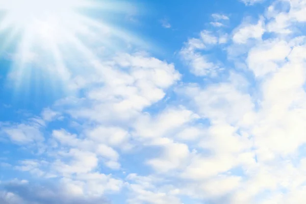 Fantastic soft white clouds against blue sky — Stock Photo, Image