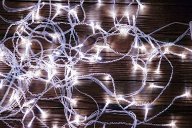 Yılbaşı ampulü Yeni yıl çelengi arka planı