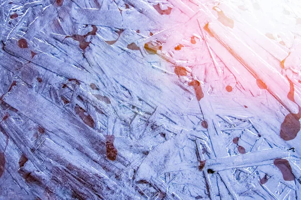 Eis auf dem Dach im Park Winterhintergrund — Stockfoto