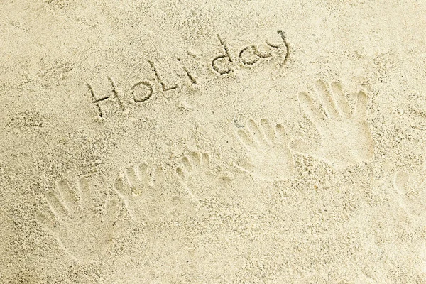 Vackert mönster på havet sand på natur bakgrund — Stockfoto