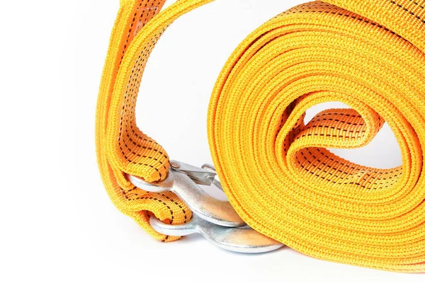 Rope tow rope for cars on a white background — Stock Photo, Image