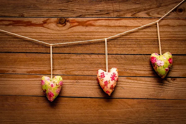 Corações no dia dos namorados no amor — Fotografia de Stock