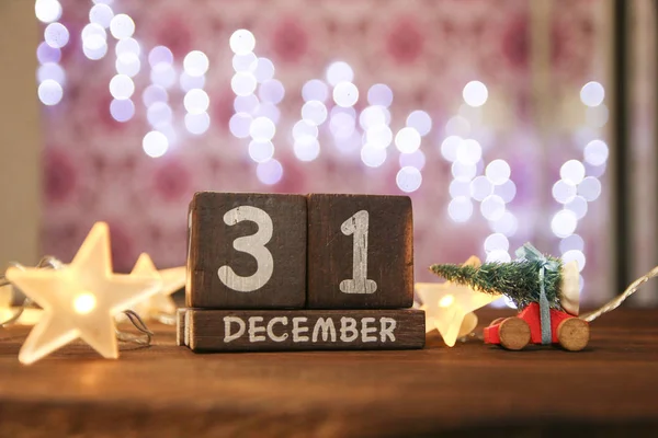 Ξύλινη ημερομηνία Χριστουγέννων — Φωτογραφία Αρχείου