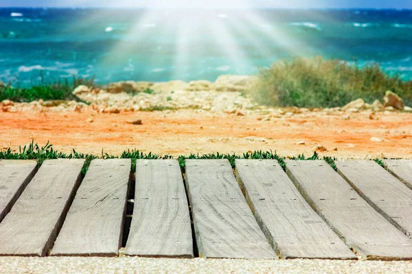 Hermoso camino en el mar en un fondo de la naturaleza —  Fotos de Stock