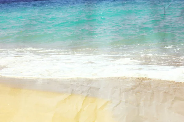 Bela Costa Mar Com Areia Verão — Fotografia de Stock