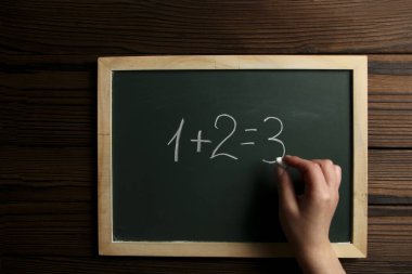 Tebeşir tahtası yeşil okul öğrenimi çocuk eli