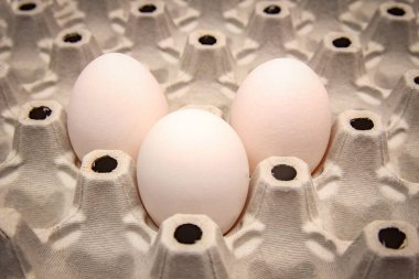 Karton tepside yumurtalar ve tüm yumurtaları taşımak için uygun.