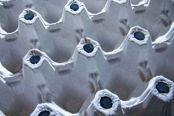 Geri Dönüşümlü Muhtelif Kağıt Arkaplanından Yumurta Tepsisi — Stok fotoğraf