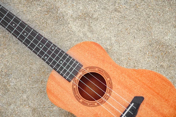 Hermosa Guitarra Arena Por Mar Griego — Foto de Stock