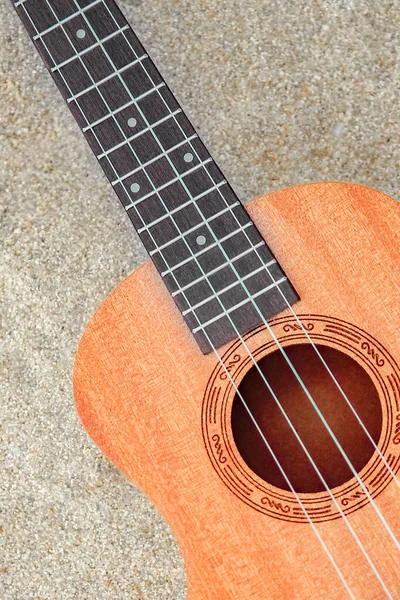 Hermosa Guitarra Arena Por Mar Griego — Foto de Stock