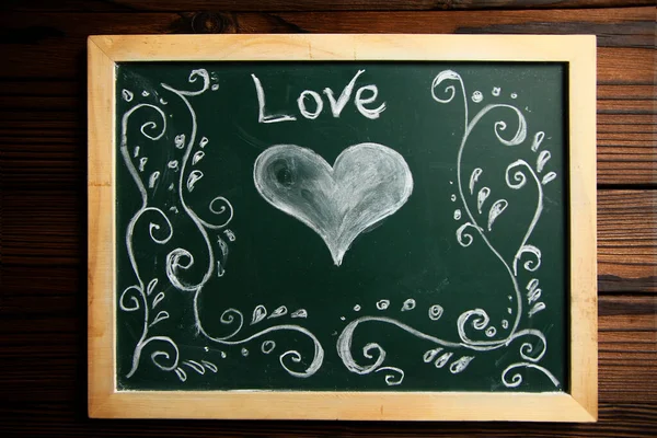 Chalk Board Green School Study Love — Stock Photo, Image