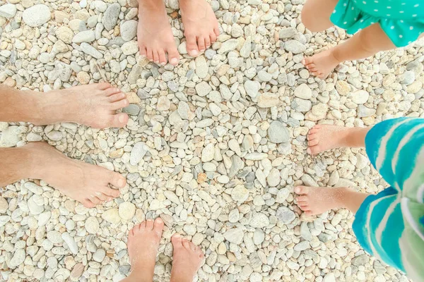 Belles Jambes Dans Sable Mer Fond Grec — Photo