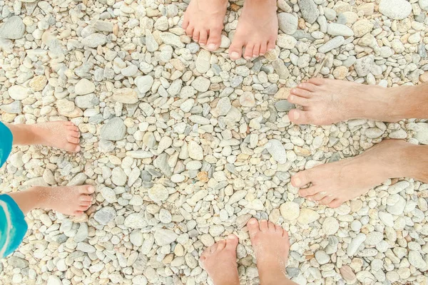 Mooie Benen Het Zand Van Zee Griekse Achtergrond — Stockfoto