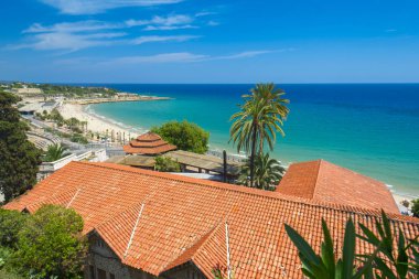 Harika görünümünden Akdeniz balkon platfo için deniz kıyısı