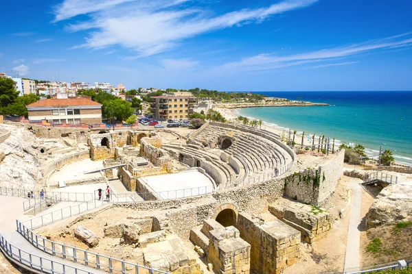Situs bersejarah amfiteater Romawi kuno di Tarragona, Spa Stok Foto Bebas Royalti