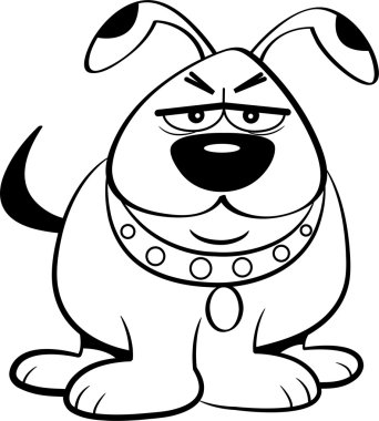 karikatür kızgın köpek.