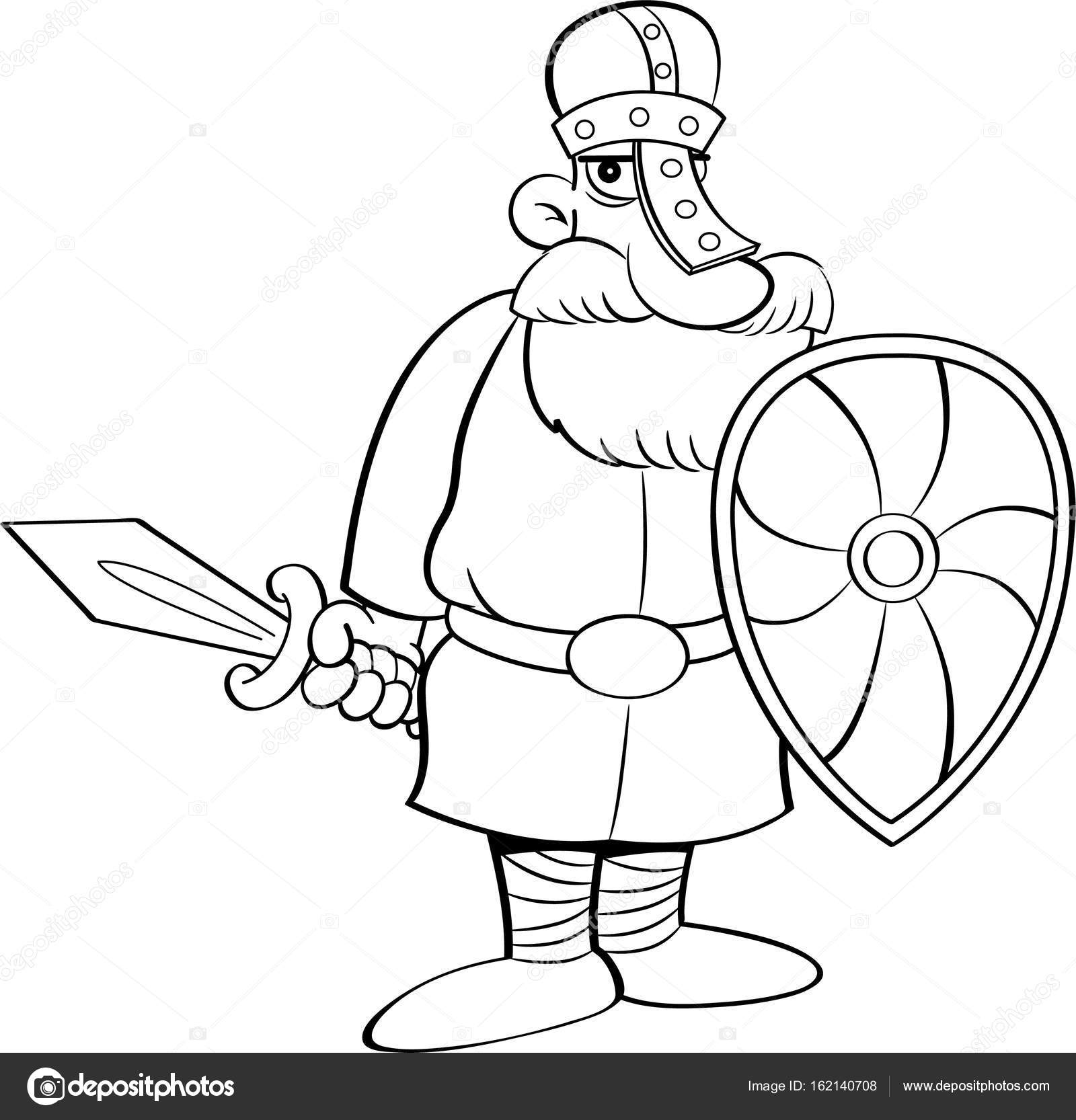 stock illustration cartoon me val knight holding a