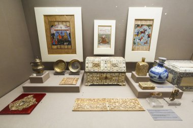 Atina, Yunanistan - 28 Aralık 2017: Atina, Yunanistan İslam Sanat Müzesi Fuar. 