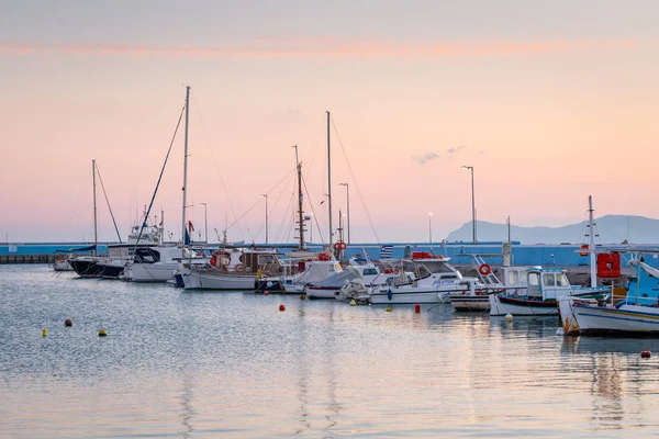 Sitia Crete January 2020 Boats Harbour Sitia Town Crete — стокове фото