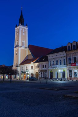 Rimavska Sobota, Slovakya - 3 Mart 2019: Slovakya 'nın Rimavska Sobota kentindeki Kalvinist kilise